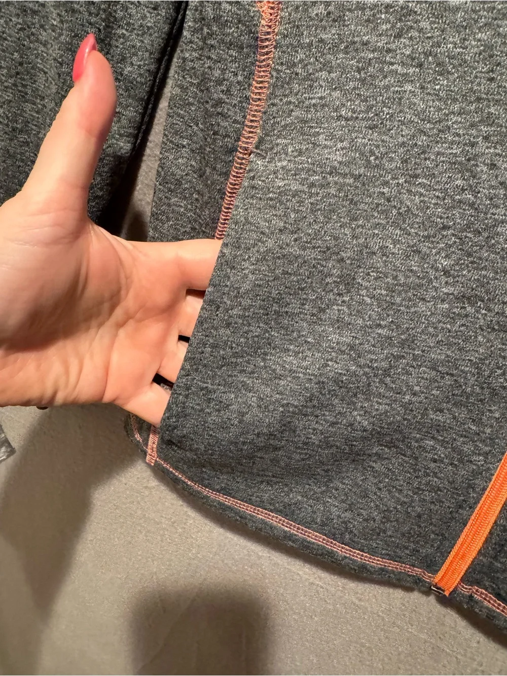 Harley-Davidson Gray Full-Zip Jacket with Orange Trim